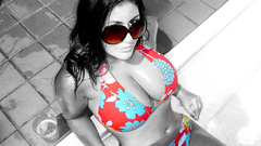 Brunettes boobs woman bikini