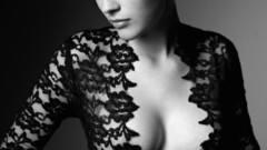 Brunettes boobs woman dress