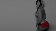 Brunettes boobs woman panties