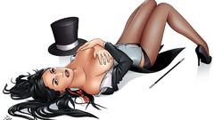Brunettes boobs woman Zatanna