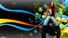 Brunettes boots Women guitars