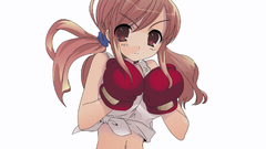 Brunettes boxing