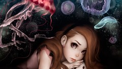 Brunettes brown eyes jellyfish