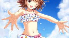 Brunettes brown eyes misaka
