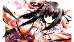 Brunettes cherry blossoms multicolor