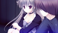 Brunettes cleavage brown eyes