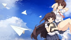 Brunettes clouds glasses brown