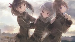 Brunettes clouds uniforms Army