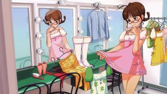 Brunettes dress glasses meganekko