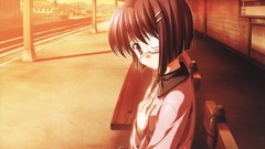 Brunettes eyepatch short hair