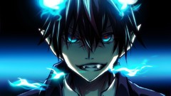 Brunettes flames blue dark