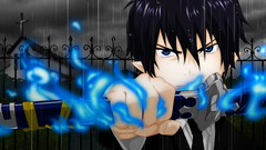 Brunettes flames rain Anime