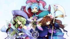 Brunettes Flowers blue eyes