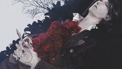 Brunettes Flowers kuroshitsuji sebastian