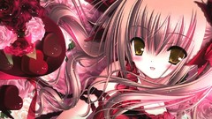 Brunettes Flowers long hair