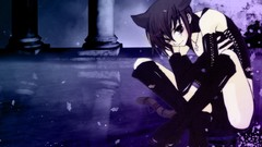 Brunettes Flowers nekomimi loveless