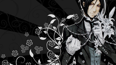 Brunettes Flowers suit kuroshitsuji