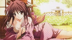 Brunettes Garden kimono anime