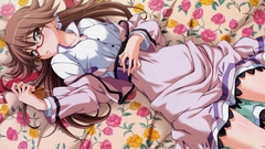 Brunettes glasses blush meganekko