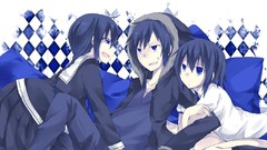 Brunettes glasses long hair