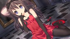 Brunettes gloves blue eyes