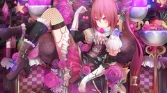 Brunettes gloves dress Flowers