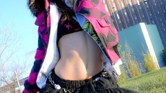 Brunettes grass bra Ariel