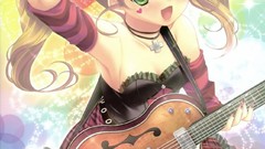 Brunettes green eyes instruments