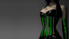 Brunettes Green woman black