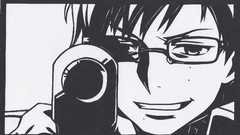 Brunettes Guns glasses monochrome