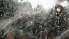 Brunettes Guns weapons purple