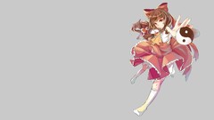 Brunettes hakurei reimu touhou miko video games Simple 