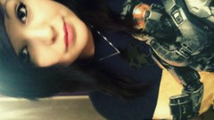 Brunettes halo master chief necklaces self shot
