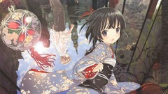 Brunettes kimono Anime Hinata