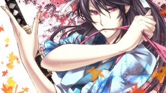 Brunettes leaves Katana long