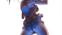 Brunettes legs woman black