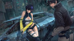 Brunettes legs woman Guns