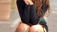 Brunettes legs woman upskirt