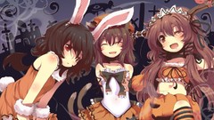 Brunettes lolitas touhou Halloween