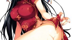 Brunettes long hair Anime