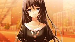 Brunettes long hair Anime