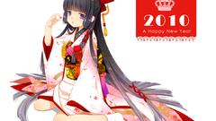 Brunettes long hair purple