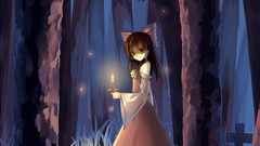 Brunettes nature touhou cross