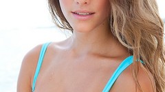 Brunettes nina agdal blue bra