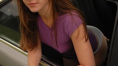 Brunettes nipples woman panties