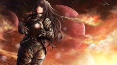 Brunettes outer space red