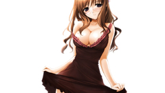 Brunettes panties dress glasses