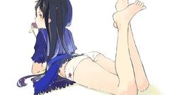 Brunettes panties long hair