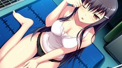 Brunettes panties red eyes