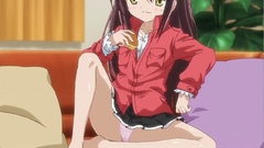 Brunettes panties red food